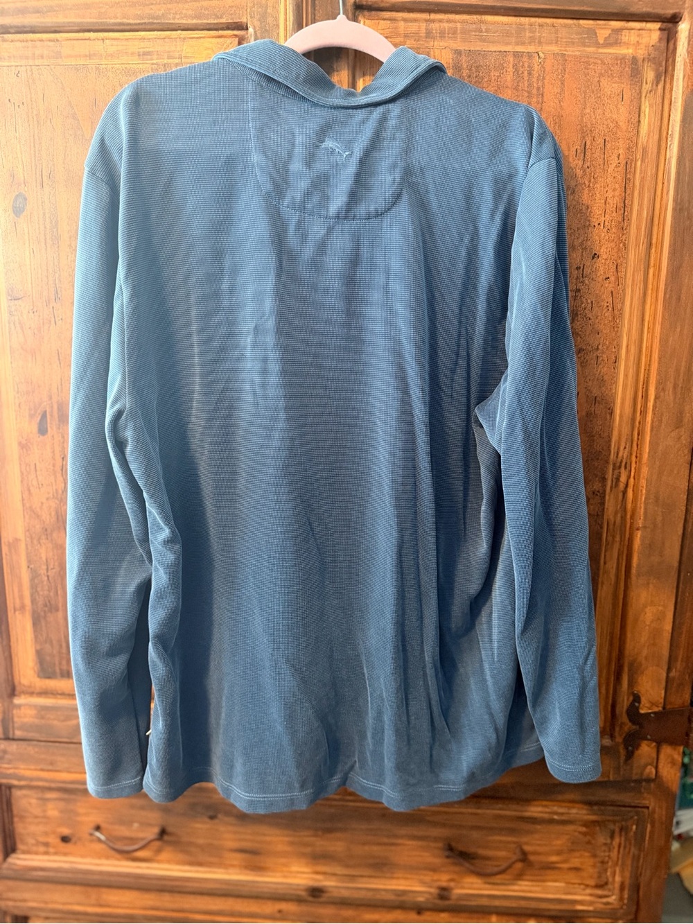 Tommy Bahama Long-Sleeve Polo - Slate Blue - Picture 4 of 5